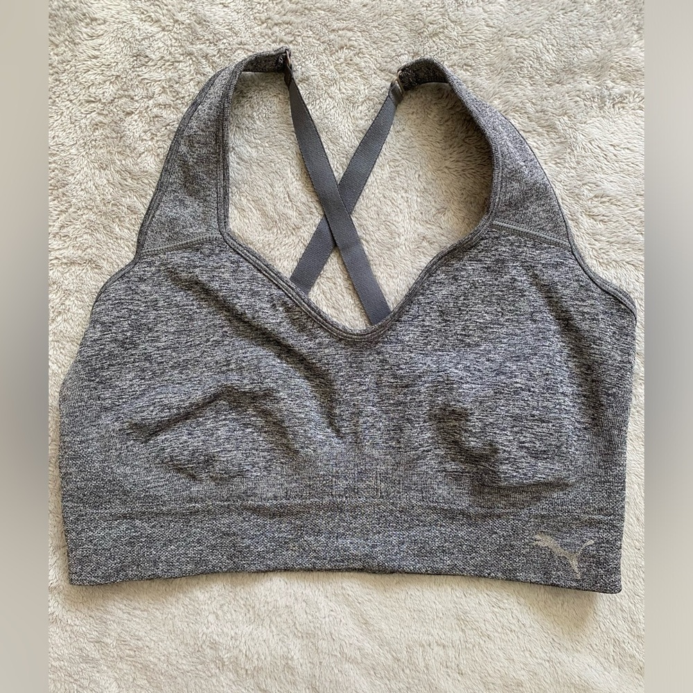 Gray Women's Puma Sports Bra